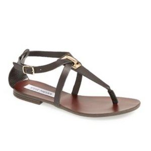 Steve Madden Kween Black Strapy Sandals